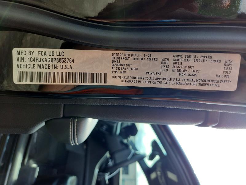 Продажа на аукционе авто 2023 Jeep Grand Cherokee, vin: 1C4RJKAG0P8853764, номер лота: 67220476