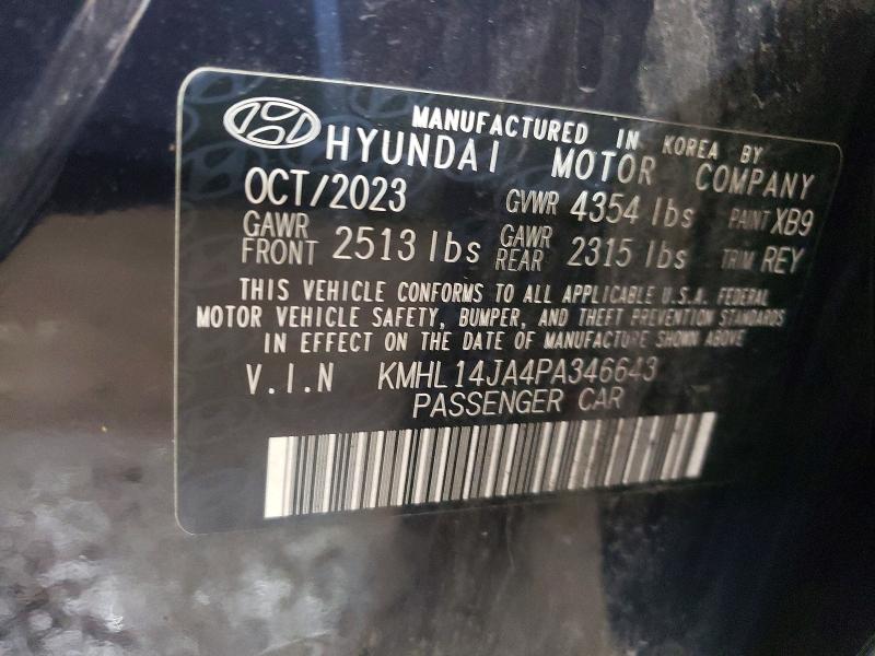 Продаж на аукціоні авто 2023 Hyundai Sonata, vin: KMHL14JA4PA346643, номер лоту: 67288486