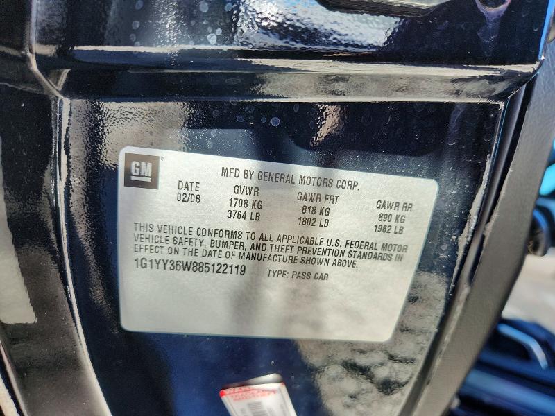 68899056 :رقم المزاد ، 1G1YY36W885122119 vin ، 2008 Chevrolet Corvette مزاد بيع