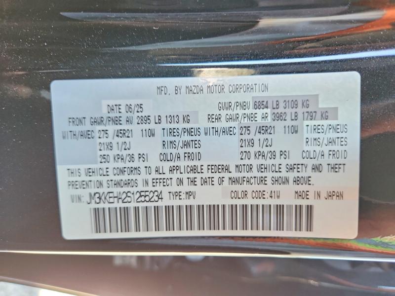 Aukcja sprzedaży 2025 Mazda Cx-90, vin: JM3KKEHA2S1255234, numer aukcji: 68649836
