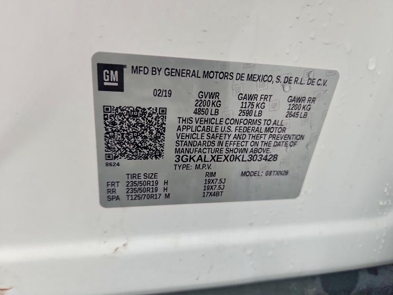 Aukcja sprzedaży 2019 Gmc Terrain, vin: 3GKALXEX0KL303428, numer aukcji: 68854036