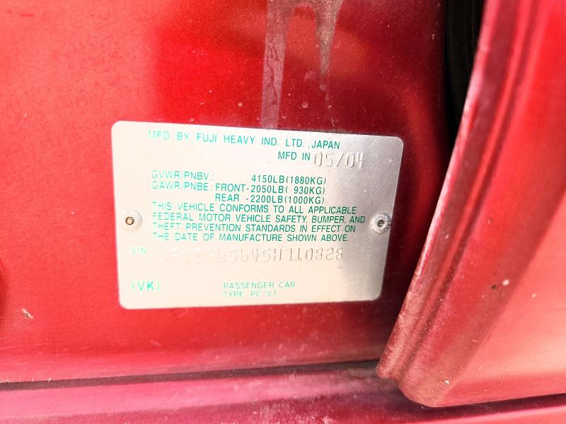 2005 Subaru Forester მანქანა იყიდება აუქციონზე, vin: JF1SG65645H710828, აუქციონის ნომერი: 67523516