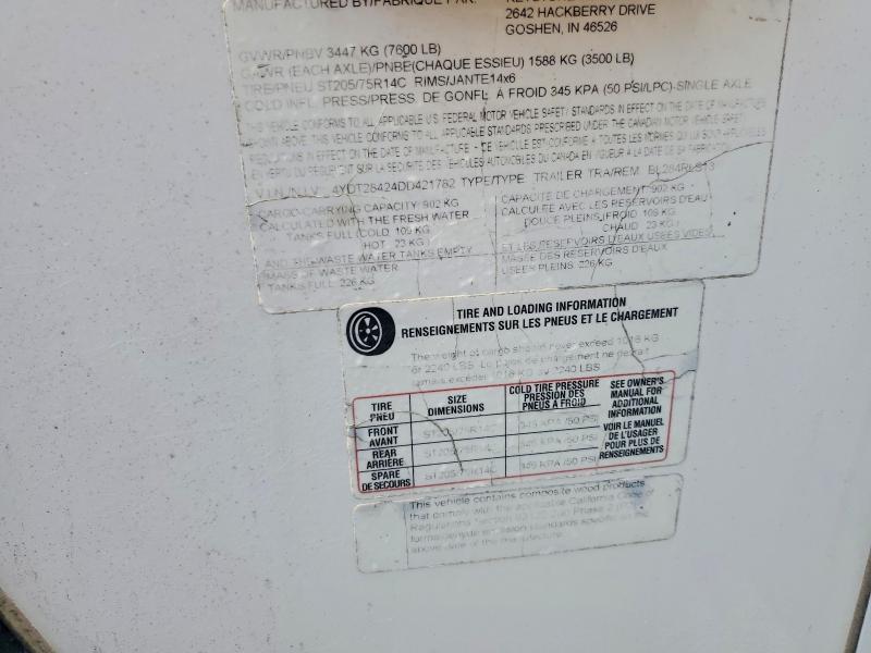 Продажа на аукционе авто 2013 Keystone Bullet, vin: 4YDT28424DD421782, номер лота: 67673666