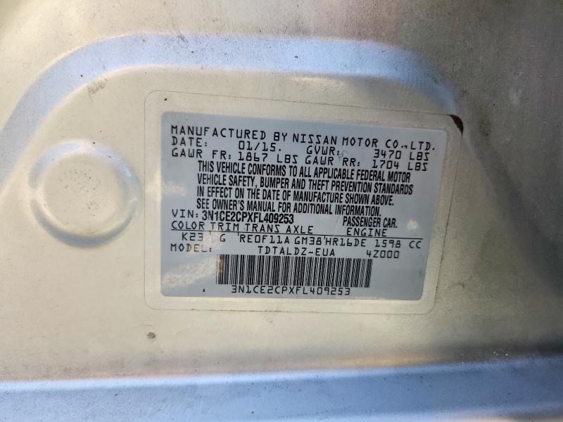Aukcja sprzedaży 2015 Nissan Versa Note, vin: 3N1CE2CPXFL409253, numer aukcji: 68497716