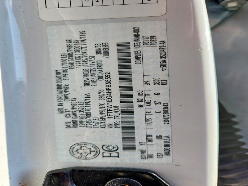 Aukcja sprzedaży 2017 Ford F150, vin: 1FTFW1EG4HFB55552, numer aukcji: 68243656