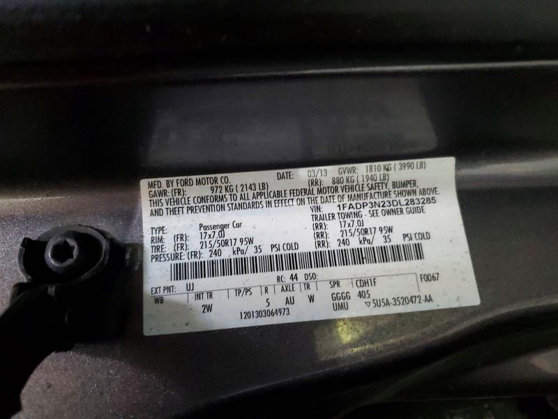 Aukcja sprzedaży 2013 Ford Focus, vin: 1FADP3N23DL283285, numer aukcji: 69156046