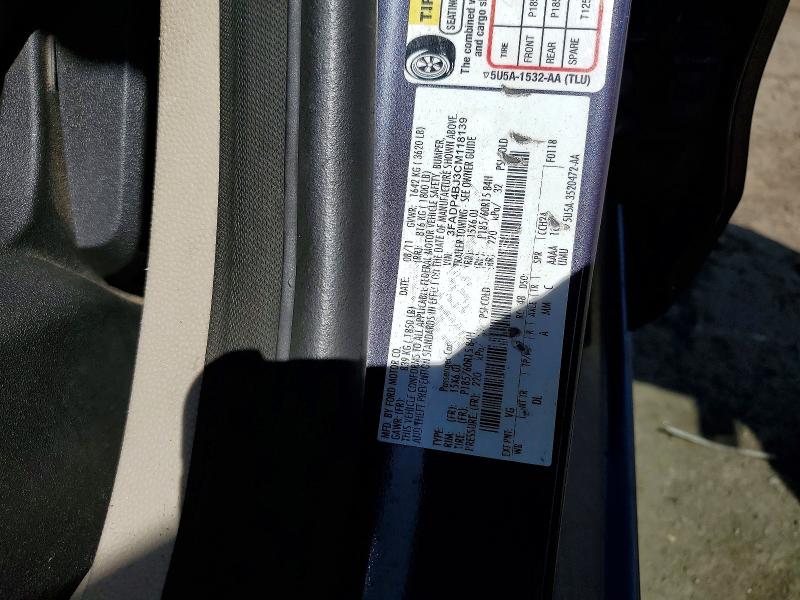 68930956 :رقم المزاد ، 3FADP4BJ3CM118139 vin ، 2012 Ford Fiesta مزاد بيع