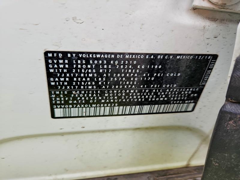 Продаж на аукціоні авто 2020 Volkswagen Tiguan, vin: 3VV0B7AX0LM088629, номер лоту: 67333976