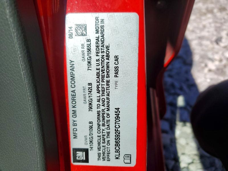 Продажа на аукционе авто 2015 Chevrolet Spark, vin: KL8CB6S92FC709454, номер лота: 69040246