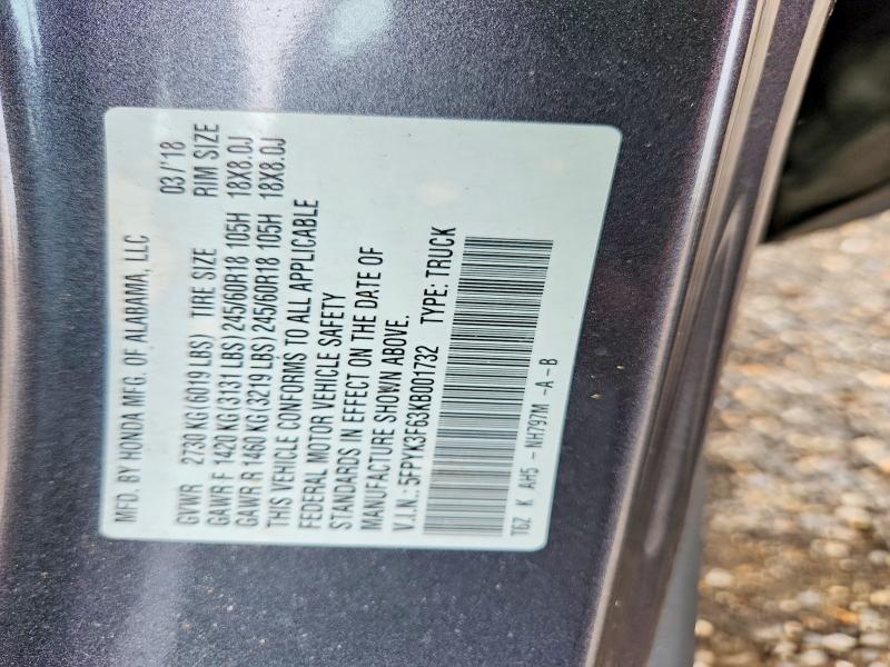 Aukcja sprzedaży 2019 Honda Ridgeline, vin: 5FPYK3F63KB001732, numer aukcji: 68140196