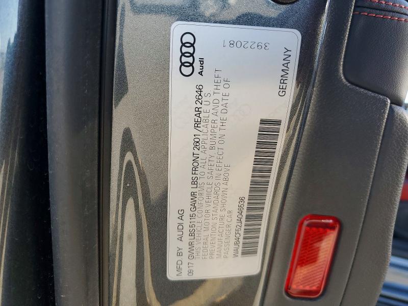 Aukcja sprzedaży 2018 Audi S5, vin: WAUB4CF52JA046536, numer aukcji: 70274006