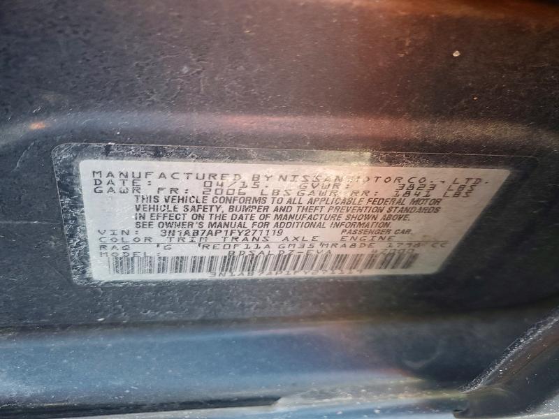 68751386 :رقم المزاد ، 3N1AB7AP1FY271119 vin ، 2015 Nissan Sentra مزاد بيع