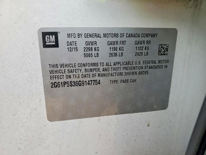 2016 Cadillac Xts მანქანა იყიდება აუქციონზე, vin: 2G61P5S36G9147754, აუქციონის ნომერი: 70700586