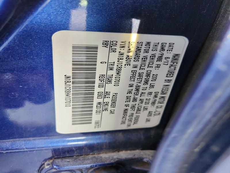 Aukcja sprzedaży 2017 Nissan Rogue Sport, vin: JN1BJ1CR8HW107010, numer aukcji: 70821896