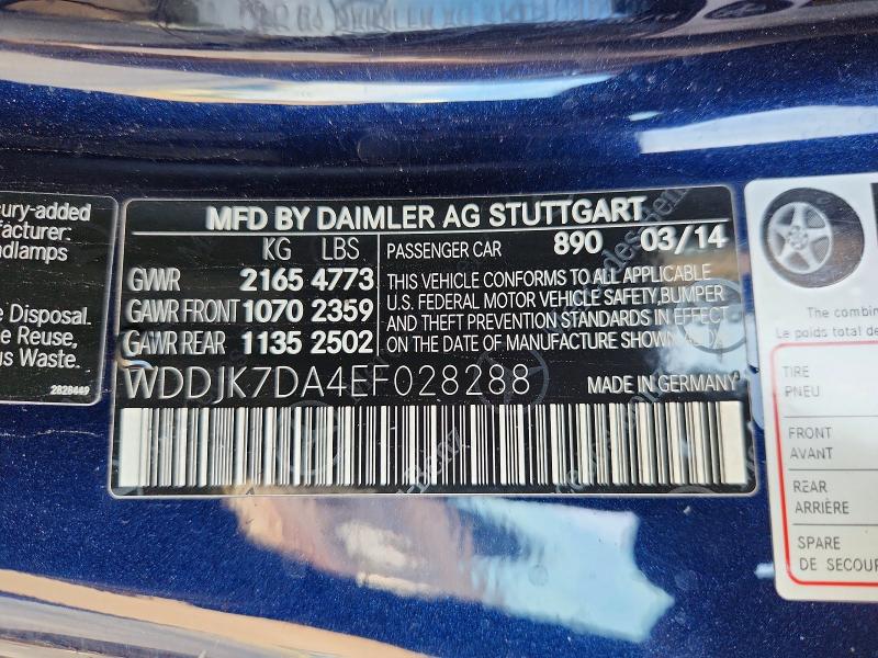 Продажа на аукционе авто 2014 Mercedes-benz Sl, vin: WDDJK7DA4EF028288, номер лота: 70889026