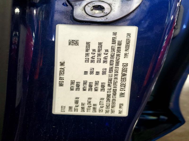 Aukcja sprzedaży 2022 Tesla Model 3, vin: 5YJ3E1EB7NF305163, numer aukcji: 69875946