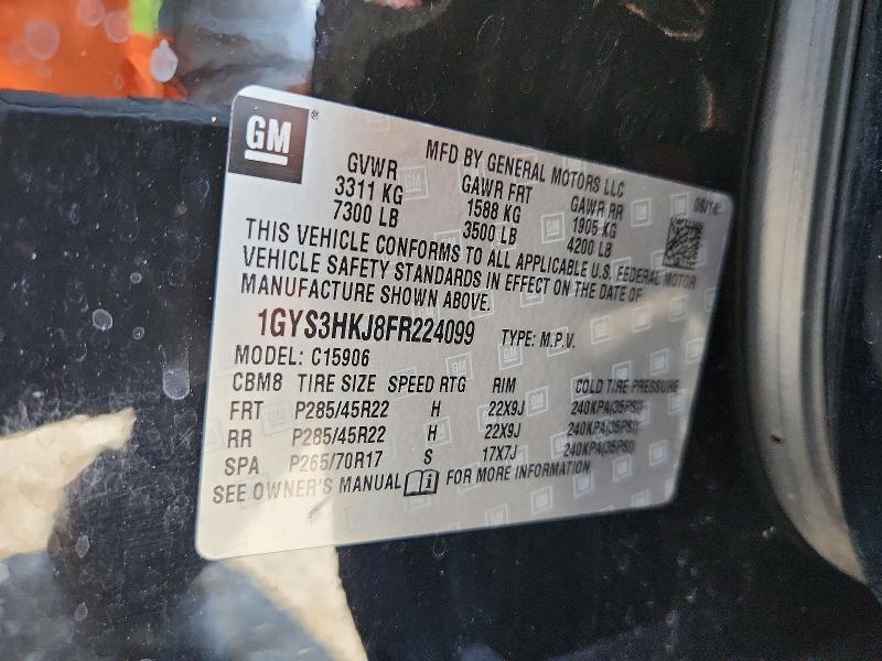 Продажа на аукционе авто 2015 Cadillac Escalade, vin: 1GYS3HKJ8FR224099, номер лота: 70747816