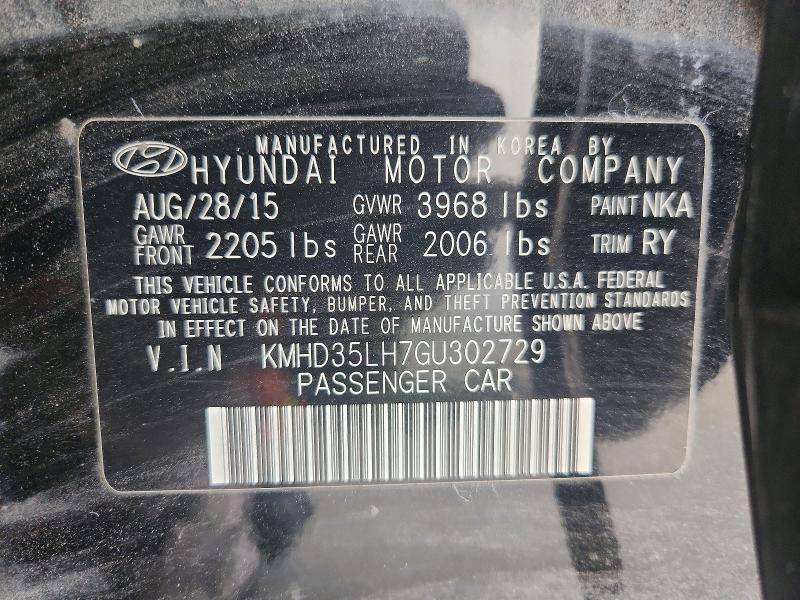 2016 Hyundai Elantra Gt მანქანა იყიდება აუქციონზე, vin: KMHD35LH7GU302729, აუქციონის ნომერი: 69776826