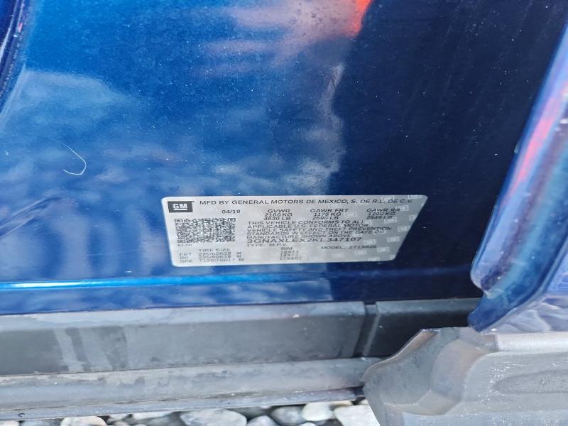 Aukcja sprzedaży 2019 Chevrolet Equinox, vin: 3GNAXLEX2KL347107, numer aukcji: 70002166