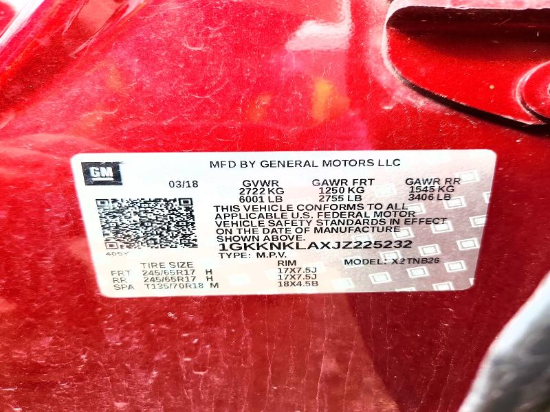 Продаж на аукціоні авто 2018 Gmc Acadia, vin: 1GKKNKLAXJZ225232, номер лоту: 69373956