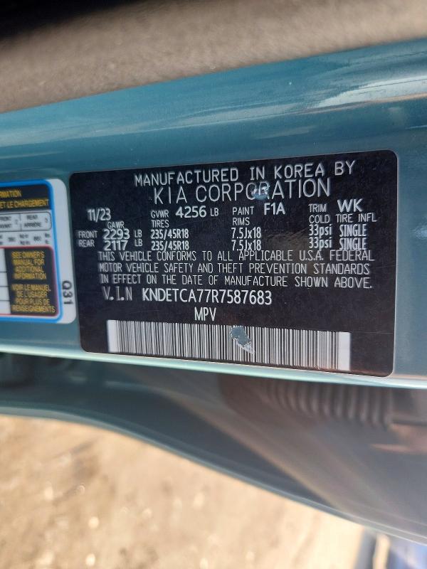 Aukcja sprzedaży 2024 Kia Seltos, vin: KNDETCA77R7587683, numer aukcji: 66618836