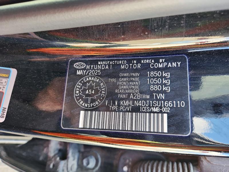 Auction sale of the 2025 Hyundai Elantra, vin: KMHLN4DJ1SU166110, lot number: 64148936
