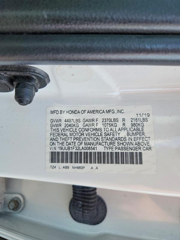 Aukcja sprzedaży 2020 Acura Tlx, vin: 19UUB1F32LA008541, numer aukcji: 70189986