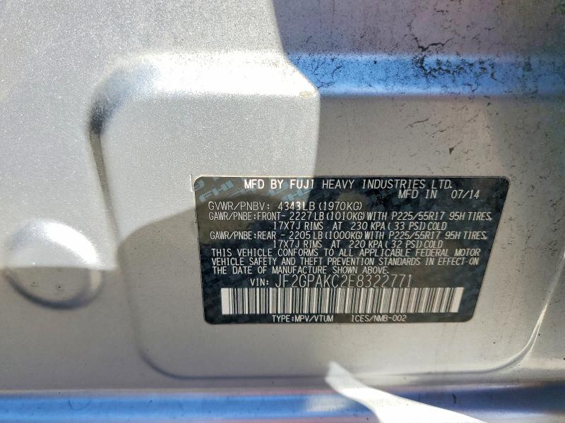67666606 :رقم المزاد ، JF2GPAKC2E8322771 vin ، 2014 Subaru Xv Crosstrek مزاد بيع