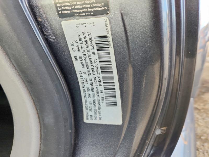 69451826 :رقم المزاد ، 3VWRW31C26M400726 vin ، 2006 Volkswagen New Beetle مزاد بيع