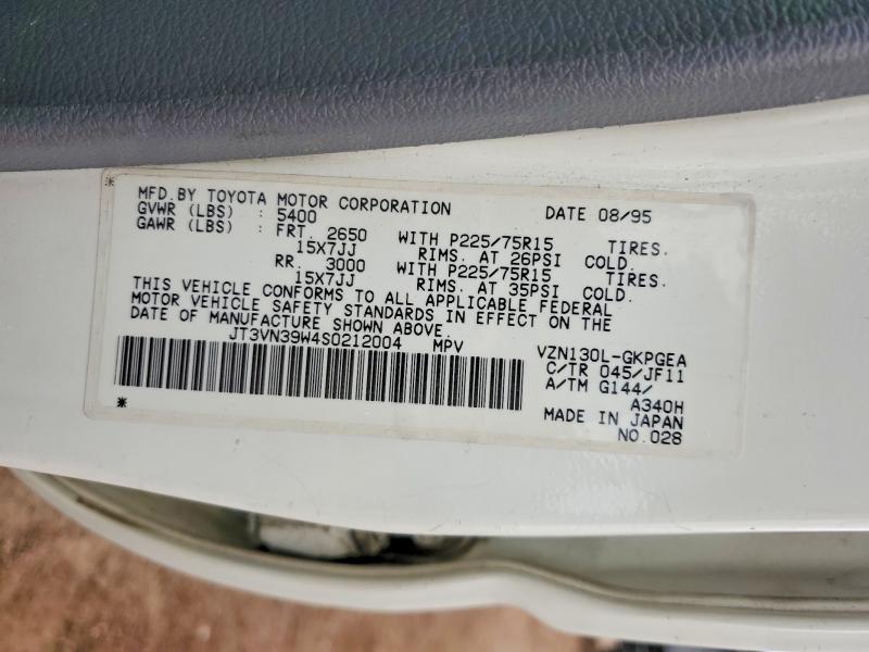 70734156 :رقم المزاد ، JT3VN39W4S0212004 vin ، 1995 Toyota 4runner مزاد بيع