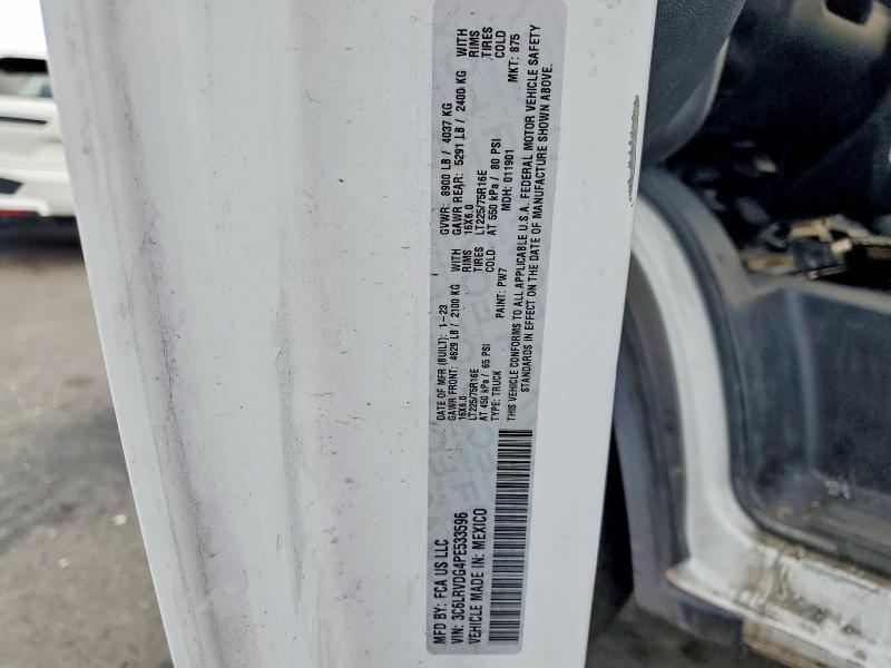 68683466 :رقم المزاد ، 3C6LRVDG4PE533596         vin ، 2023 Ram Promaster 2500 High مزاد بيع