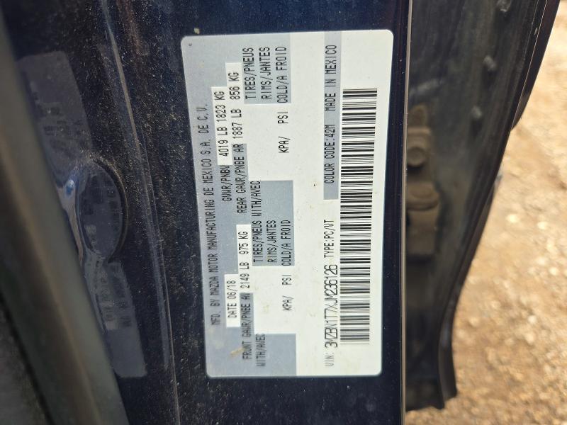 67236546 :رقم المزاد ، 3MZBN1T7XJM236126 vin ، 2018 Mazda 3 مزاد بيع