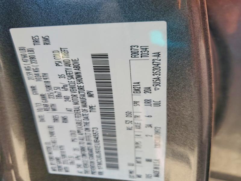 2014 Ford Escape მანქანა იყიდება აუქციონზე, vin: 1FMCU0J9XEUB45573, აუქციონის ნომერი: 67814466