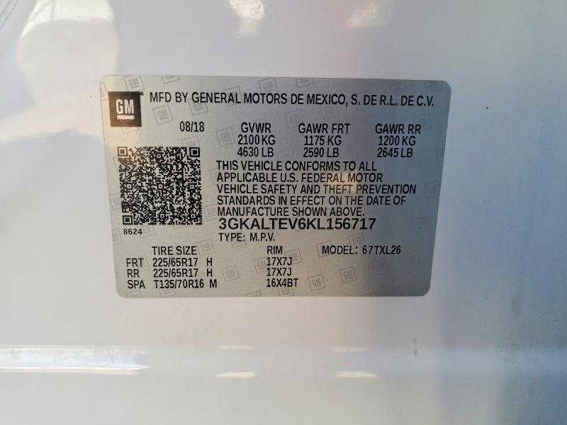 Aukcja sprzedaży 2019 Gmc Terrain, vin: 3GKALTEV6KL156717, numer aukcji: 68011866