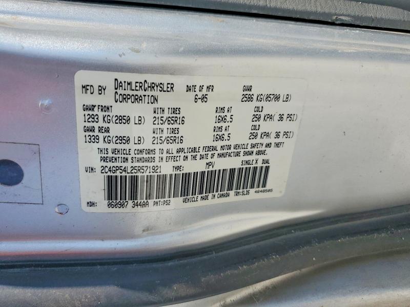 Aukcja sprzedaży 2005 Chrysler Town And Country, vin: 2C4GP54L25R571921, numer aukcji: 68040636