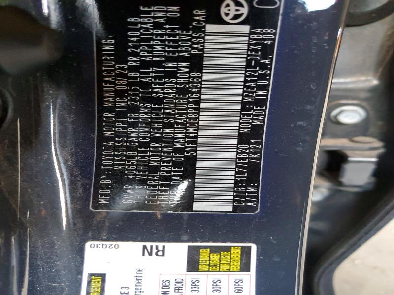67859936 :رقم المزاد ، 5YFT4MCE8PP164368 vin ، 2023 Toyota Corolla مزاد بيع