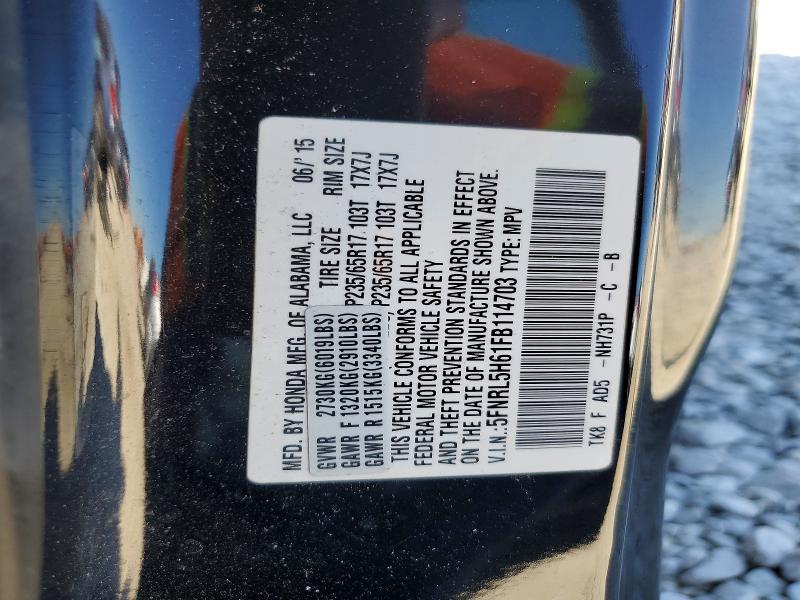 70821206 :رقم المزاد ، 5FNRL5H61FB114703 vin ، 2015 Honda Odyssey مزاد بيع