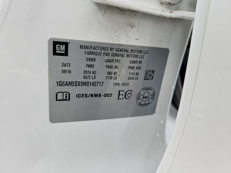 Продаж на аукціоні авто 2017 Cadillac Ats, vin: 1G6AH5SX8H0143717, номер лоту: 69312306