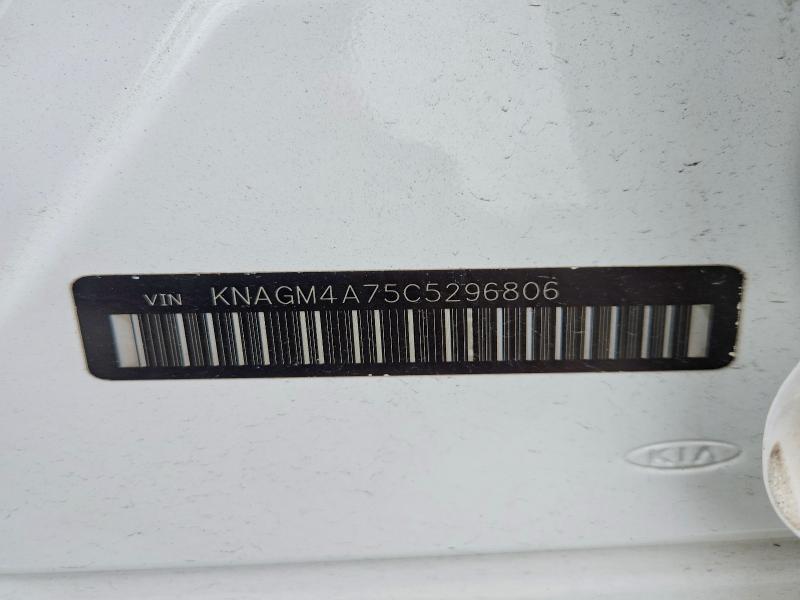 Aukcja sprzedaży 2012 Kia Optima, vin: KNAGM4A75C5296806, numer aukcji: 70814626