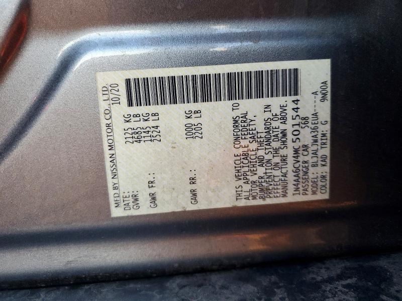 Aukcja sprzedaży 2021 Nissan Maxima, vin: 1N4AA6CV4MC501544, numer aukcji: 67928386