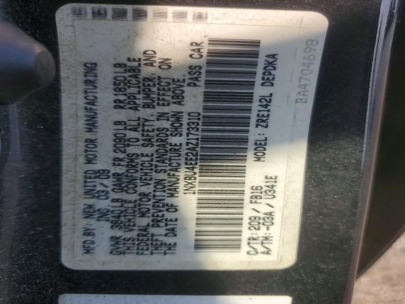 Продажа на аукционе авто 2010 Toyota Corolla, vin: 1NXBU4EE2AZ173310, номер лота: 69061076