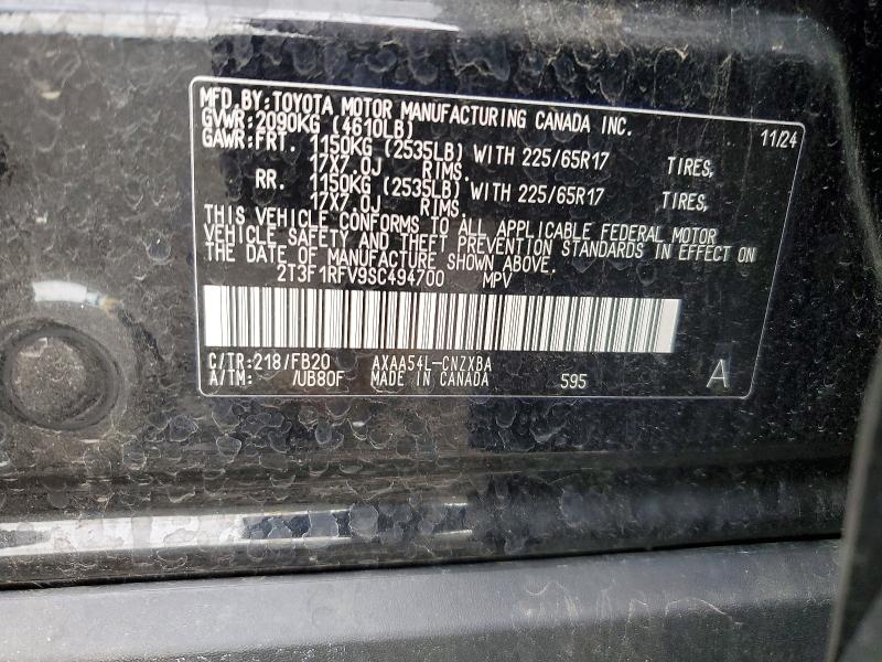 68619396 :رقم المزاد ، 2T3F1RFV9SC494700 vin ، 2025 Toyota Rav4 مزاد بيع