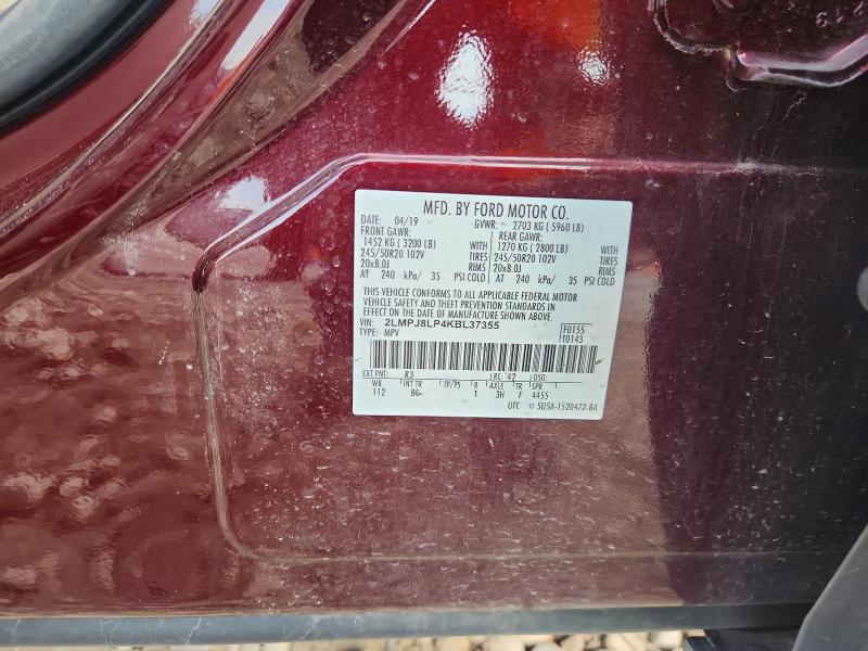 Продажа на аукционе авто 2019 Lincoln Nautilus, vin: 2LMPJ8LP4KBL37355, номер лота: 67447066