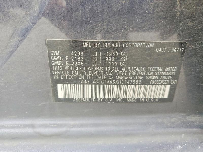 Aukcja sprzedaży 2017 Subaru Impreza, vin: 4S3GTAA6XH3747582, numer aukcji: 68871106
