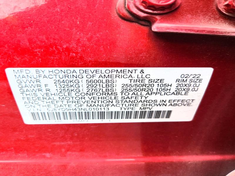 Продажа на аукционе авто 2022 Acura Mdx, vin: 5J8YD9H43NL010113, номер лота: 69005446