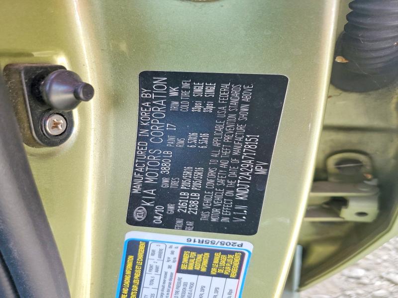 68080356 :رقم المزاد ، KNDJT2A29A7178151 vin ، 2010 Kia Soul مزاد بيع