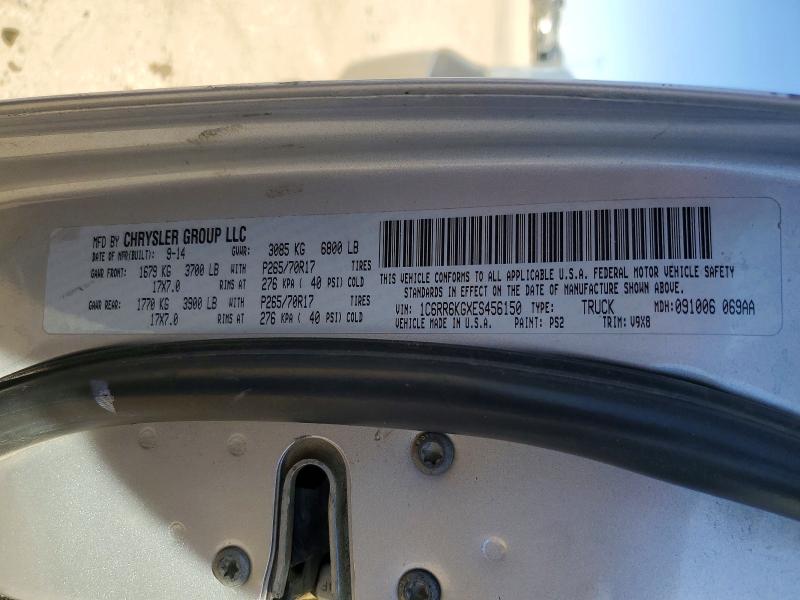 67889856 :رقم المزاد ، 1C6RR6KGXES456150 vin ، 2014 Ram 1500 مزاد بيع