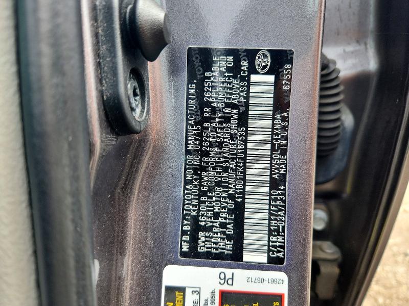 Продажа на аукционе авто 2015 Toyota Camry Hybrid, vin: 4T1BD1FK4FU167535, номер лота: 69205016