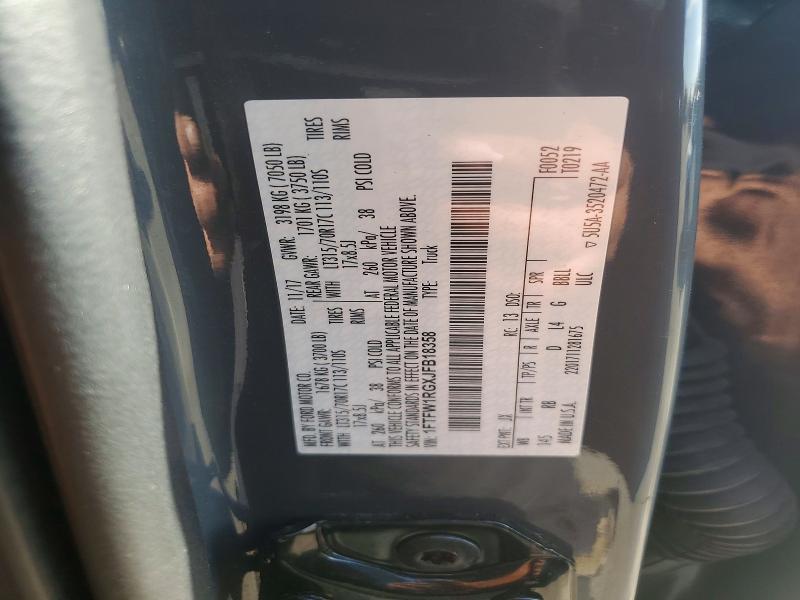 2018 Ford F150 მანქანა იყიდება აუქციონზე, vin: 1FTFW1RGXJFB18358, აუქციონის ნომერი: 68763646