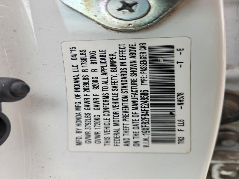 Aukcja sprzedaży 2015 Honda Civic, vin: 19XFB2F84FE248586, numer aukcji: 67348346